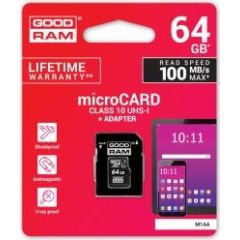 Goodram 64GB microSDXC class 10 UHS I + Adapter