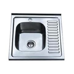 Tredi Uzliekama nerūsējoša izlietne 600x600 kreisā Nerūsējoša tērauda izlietnes