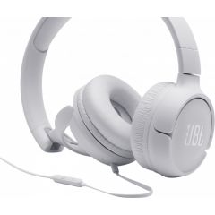 JBL T500 White on-ear austiņas ar mikrofonu, baltas Austiņas