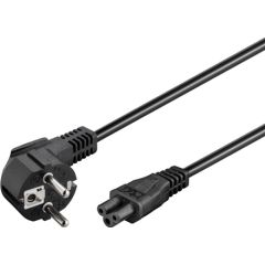 Goobay Power supply cord (CEE/7/7 to mickey), angled 68004 1.8 m, Black