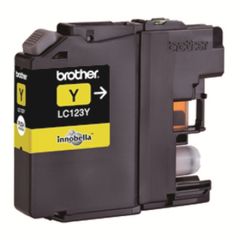 Brother LC123Y Ink Cartridge, Yellow Tintes printeru izejmateriāli