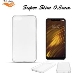 TakeMe Ultra Slim 0.3mm Back Case Xiaomi Pocophone F1 super plāns telefona apvalks Caurspīdīgs