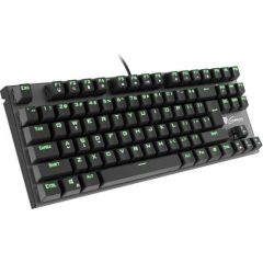 Natec Keyboard GENESIS THOR 300 TKL GAMING Green Backlight USB, US layout