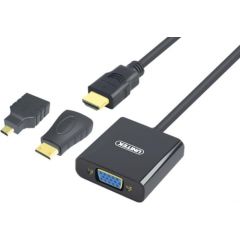 Unitek Adapter mini/micro HDMI to VGA + audio, Y-6355