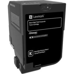Lexmark Corporate 74C2HKE Laser Toner Cartridge, Black Lāzerprinteru izejmateriāli