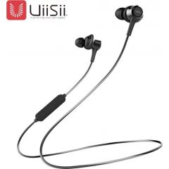 UiiSii BT-260 Bluetooth 4.1 Bezvadu Stereo Sporta Austiņas ar Zvana Funkciju un vadības pulti uz vada / IPX4 Ūdensizturīgs / Magnētiskais savienojums / Melnas