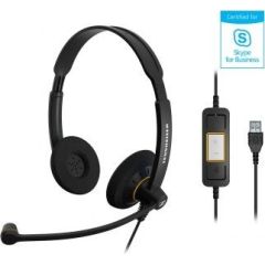 SENNHEISER WIRED BINAURAL HEADSET WITH IN-LINE CALL CONTROL MS Austiņas