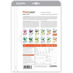 ColorWay Matte Photo Paper, 20 Sheets, A4, 190 g/m² Foto ķīmija un papīrs 