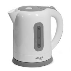 Adler Kettles AD 1234 Standard, Plastic, White, 2200 W, 1,7 L, 360° rotational base