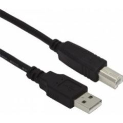 Kabelis Brackton USB Male - USB Male B 3m Black