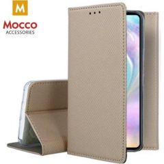 Mocco Smart Magnet Book Case Grāmatveida Maks Telefonam Samsung M205 Galaxy M20 Zeltains Neoriģinālie Maciņi