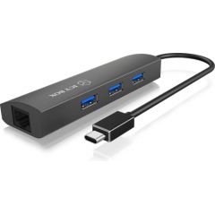 Raidsonic IcyBox 3x Port USB 3.0 & Gigabit-LAN Hub