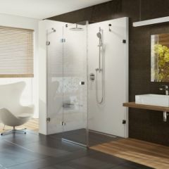 Ravak dušas durvis BSDPS-100/100 L hroms+ caurspīdīgs stikls