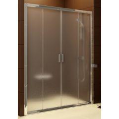 RAVAK BLDP4-150 2 bīdāmas dušas durvis nišai 150cm, balts + caurspīdīgs stikls