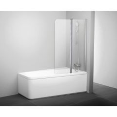 RAVAK 10CVS2-100 R vannas sieniņa, divdaļīga, labā puse, balta + stikls caurspīdīgs