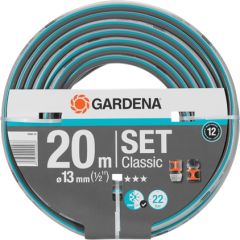 Gardena Classic šļūtene 13mm, 20m, elastīgāka (2x915) KOMPLEKTS