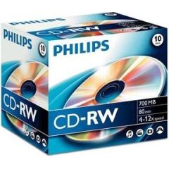 Philips CD-RW diski , 10 gab.