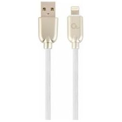 Gembird USB Male - Lightning Male Premium rubber 1m White