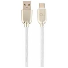 Gembird USB Male - USB Type C Male Premium rubber 1m White
