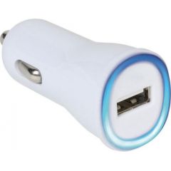Vivanco auto lādētājs USB 2.1A, balts (36257)