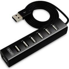 Unitek Hub 7x USB 2.0, black, Y-2160