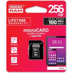 GOODRAM memory card Micro SDXC 256GB Class 10 UHS-I + Adapter