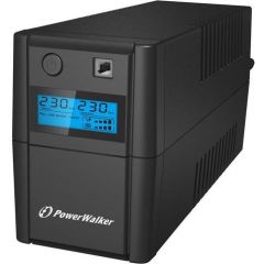 Power Walker UPS LINE-INTERACTIVE 650VA, 2X SCHUKO, RJ11 IN/OUT, USB, LCD