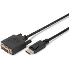 Assmann Cable Displayport w/interlock 1080p 60Hz FHD Type DP/DVI-D (24+1) M/M black 2m