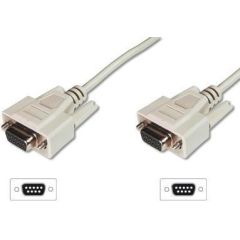 ASSMANN RS232 Connection Cable DSUB9 F (jack)/DSUB9 F (jack) 5m beige