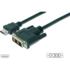 ASSMANN HDMI 1.3 Standard Adapter Cable HDMI A M (plug)/DVI-D (18+1) M (plug) 2m HDMI vadi