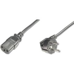 ASSMANN Power cord Schucko angled/IEC C13 M/F 0,75m