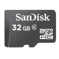 Sandisk 32 GB, MicroSDHC, Flash memory class 4