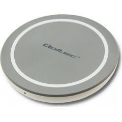 Qoltec Induction Wireless Charger RING | Qualcomm QuickCharge 3.0 | 10W | grey