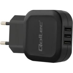Qoltec AC adapter | 17W | 5V | 3.4A | 3xUSB