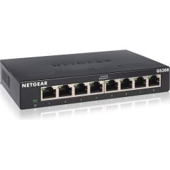 Netgear Switch GS308-300PES Unmanaged, Desktop, 1 Gbps (RJ-45) ports quantity 8