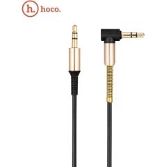 Hoco UPA02 Premium  Aux Ligzdas 3.5mm spraudnis uz 3.5mm spraudnis Stereo Audio 1m Fleksibls Kabelis 24K Mlens