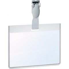 Personas karte Durable ar plastmasas klipsi un izmēru 90x60 mm horizontāla, 25 gab./iepak. Personas kartes