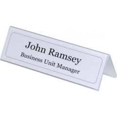 Galda personas karte Durable caurspīdīga, 61/122x150 mm Personas kartes