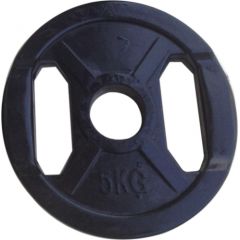 5kg svaru disks melns gumijots ø50mm WP006