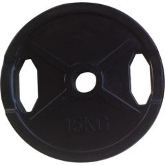 15kg svaru disks melns gumijots ø50mm WP006