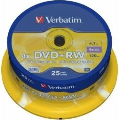 Matricas DVD+RW SERL Verbatim DLP 4.7GB 4x 25 Pack Spindle