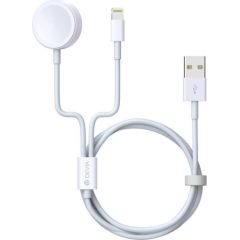 Devia MKLG2ZM/A Magnetic USB зарядный кабель Apple Watch 1м Белый + MD818 Кабель (EU Blister)