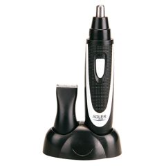 Adler AD 2822 Hair clipper + trimmer, 18 hair clipping lengths, Thinning out function, Stainless steel blades, Black Adler Adler AD 2822  Hair clipper + trimmer, Cordless, Rechargeable, Base station, High-quality, built-in NiMH battery, Operating time 45 