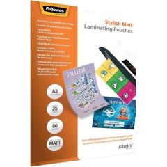 LAMINATOR POUCH STYLISH MATT/A3 80 25PCS 5602201 FELLOWES Laminēšanas plēves