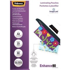 LAMINATOR POUCH IMAGELAST/A4 80 25PCS 5396205 FELLOWES