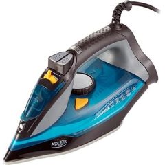 Adler AD 5032 Iron, Steam, Ceramic soleplate, Auto power off, Countinuous steam 80g/min, Grey/Blue