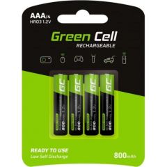 Green Cell 4x Akumulator AAA HR03 800mAh Батарейки, аккумуляторы