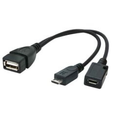 Gembird cable USB OTG AF to micro BM + micro BF, 0,15 m