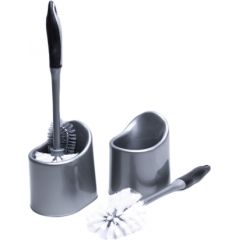 Tualetes birstes komplekts, apaļa forma, pelēkā krāsā Telpu tīrīšanas un uzkopšanas piederumi