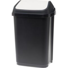 Keeeper Atkritumu tvertne ar šūpoļveida vāku, 25 L, antracīta/bēša krāsā